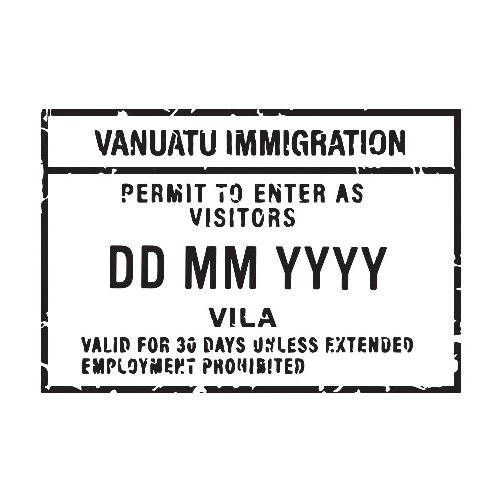 Passport Stamp Decal - Vanuatu Conquest Maps LLC