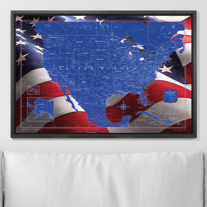 Push Pin USA Map (Pin Board) - Star Spangled 250th Anniversary Edition