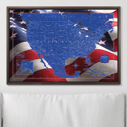 Push Pin USA Map (Pin Board) - Star Spangled 250th Anniversary Edition