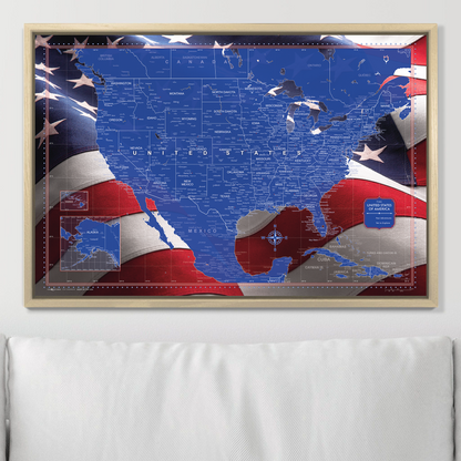 Push Pin USA Map (Pin Board) - Star Spangled 250th Anniversary Edition