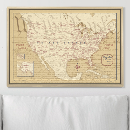 Push Pin USA Map (Pin Board) - We the People 250th Anniversary Edition CM Pin Board