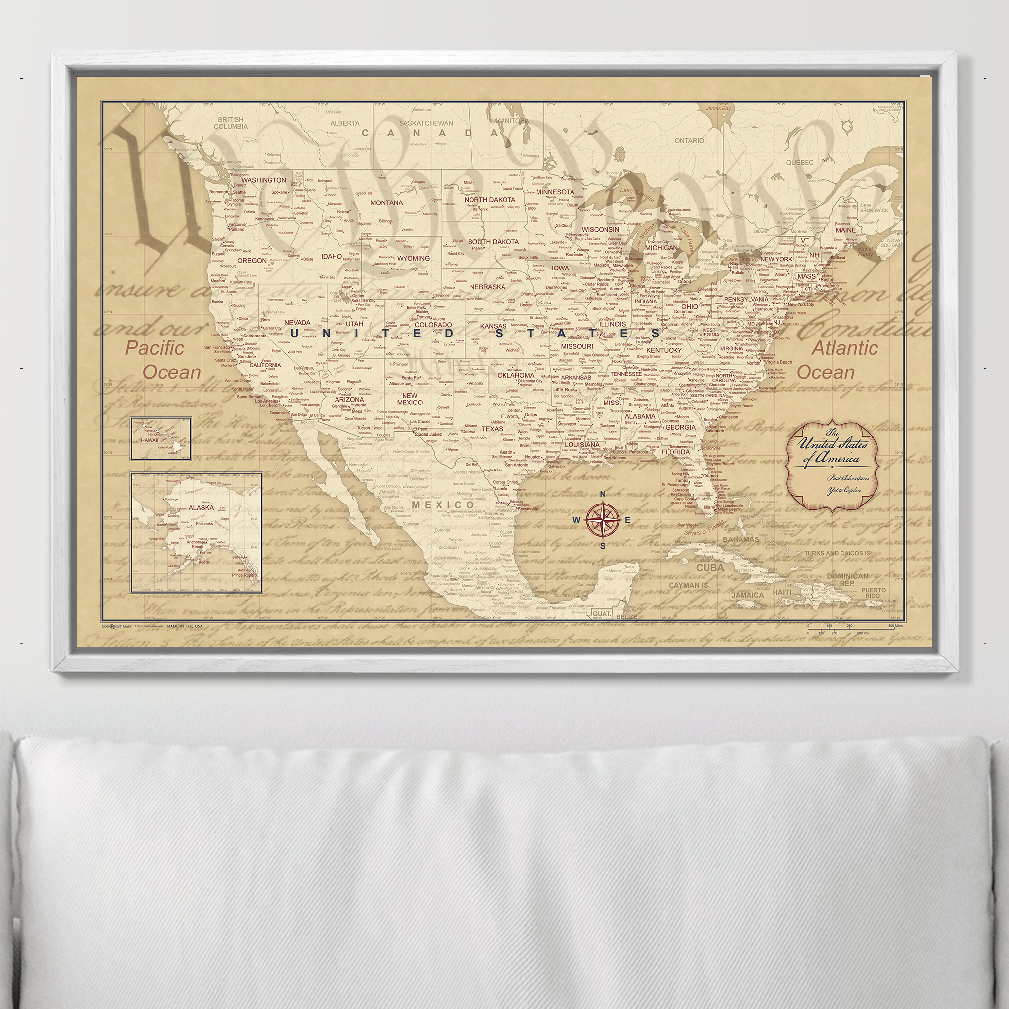 Push Pin USA Map (Pin Board) - We the People 250th Anniversary Edition CM Pin Board
