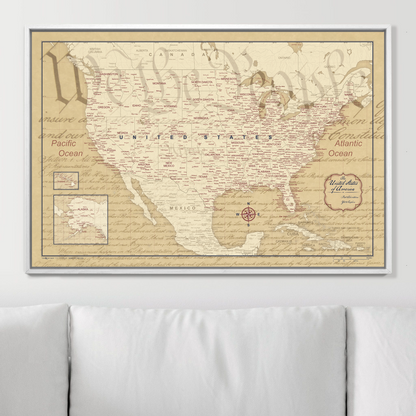 Push Pin USA Map (Pin Board) - We the People 250th Anniversary Edition CM Pin Board