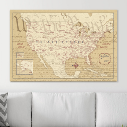 Push Pin USA Map (Pin Board) - We the People 250th Anniversary Edition CM Pin Board