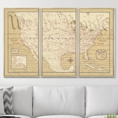 Push Pin USA Map (Pin Board) - We the People 250th Anniversary Edition CM Pin Board