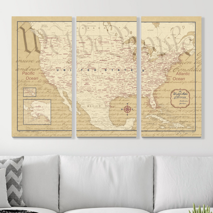 Push Pin USA Map (Pin Board) - We the People 250th Anniversary Edition (Copy) CM Pin Board