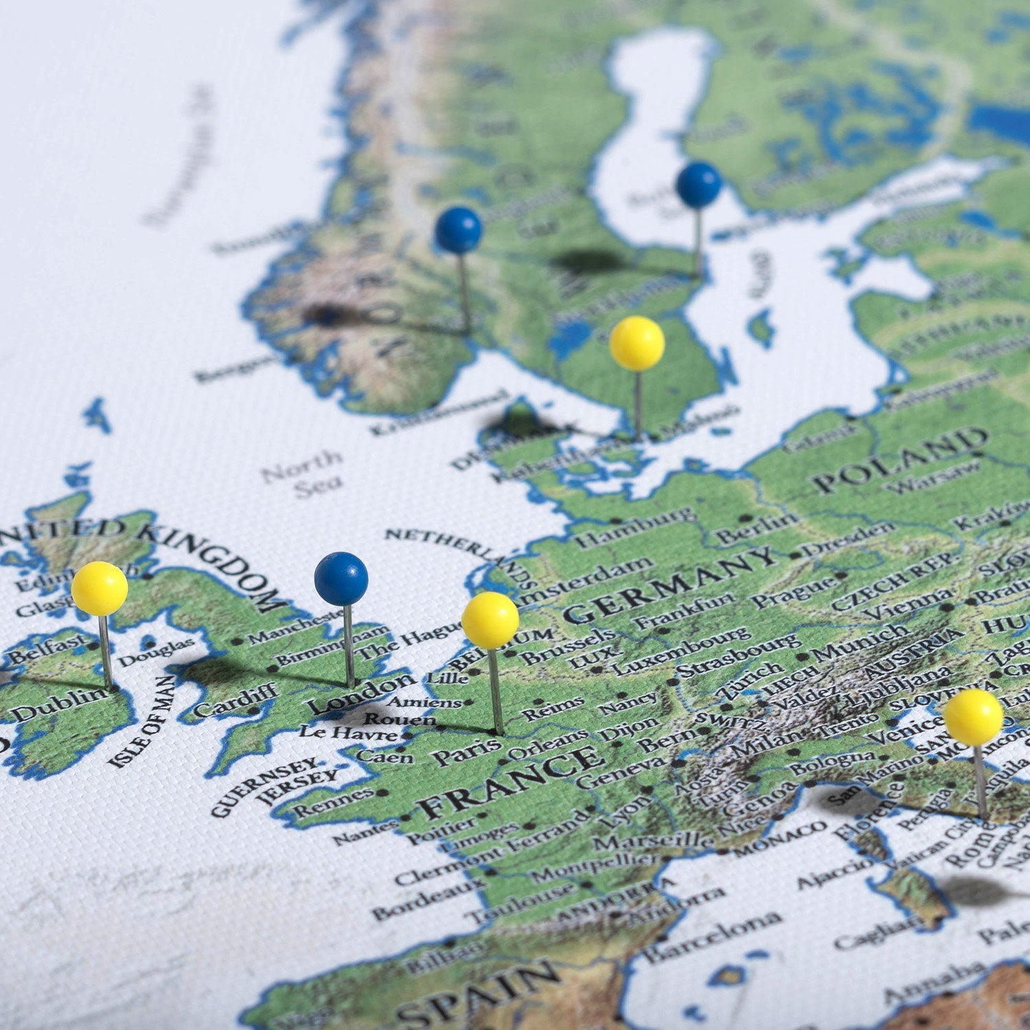 Push Pin USA Map (Pin Board) - The Adventurer - Essentials Collection Conquest Maps LLC