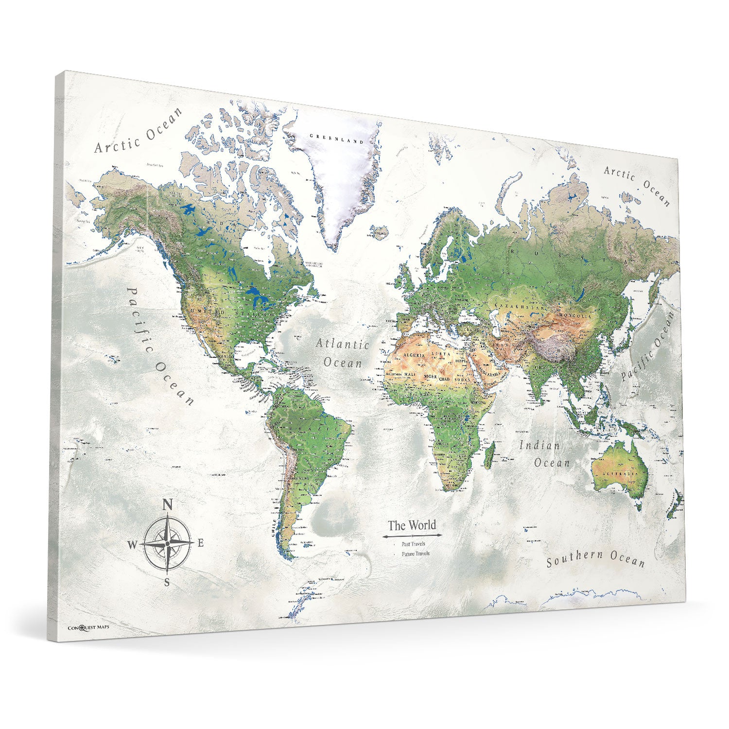 Push Pin World Map (Pin Board) - The Adventurer - Essentials Collection