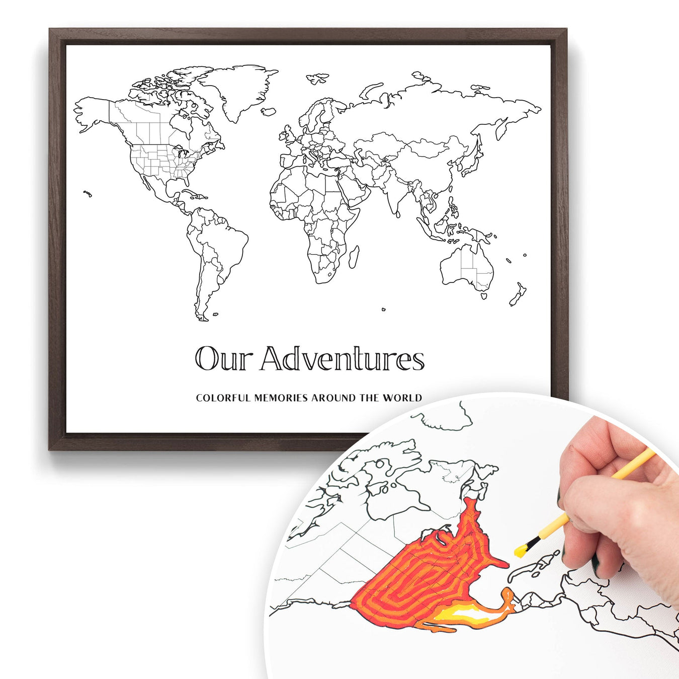 Color Your World! Paintable Push Pin Map Series