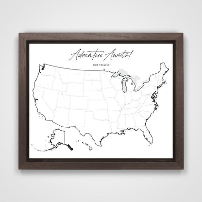 Canvas USA Map | Your Next Trip Awaits | Conquest Maps