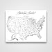 Push Pin Mini USA Map - Fine Line Series CM Pin Board