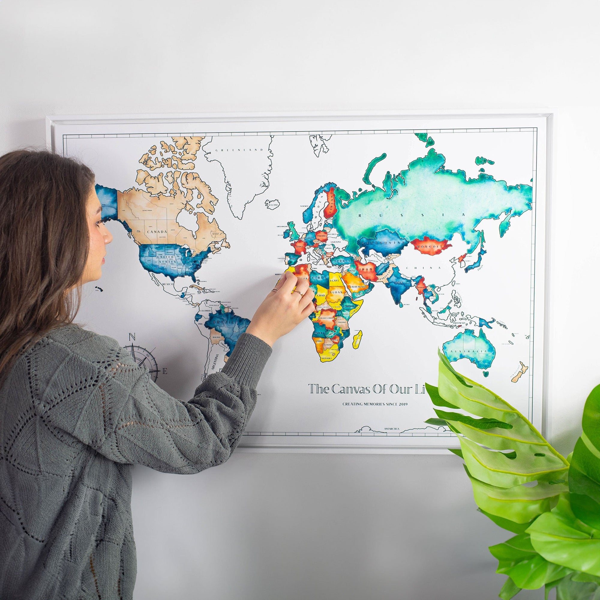 Color Your World! Paintable Map - Blank World Map for Coloring ...