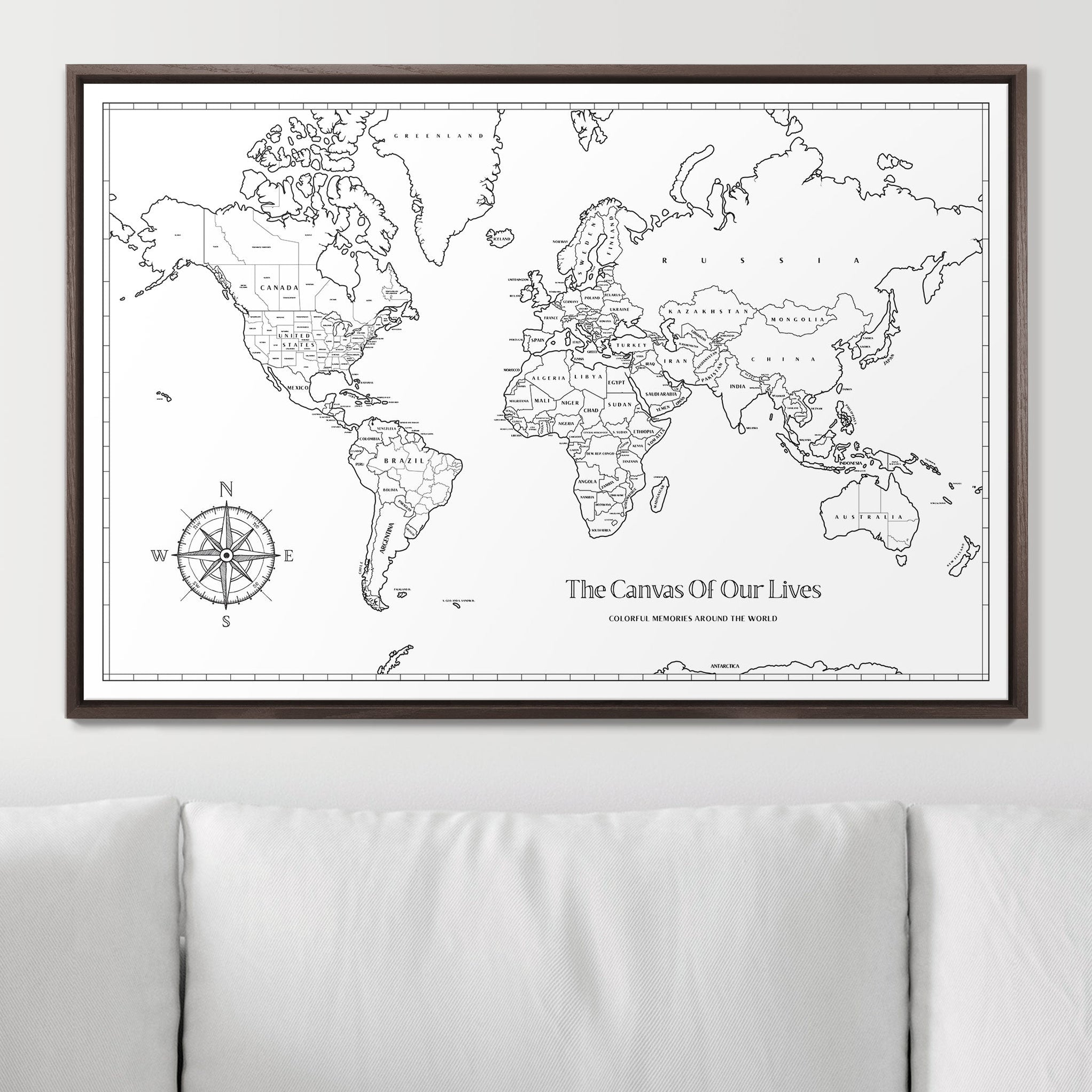 Color Your World! Paintable Map - Blank World Map for Coloring ...