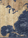 USA Map Poster - Deep-Sea Drift CM Poster