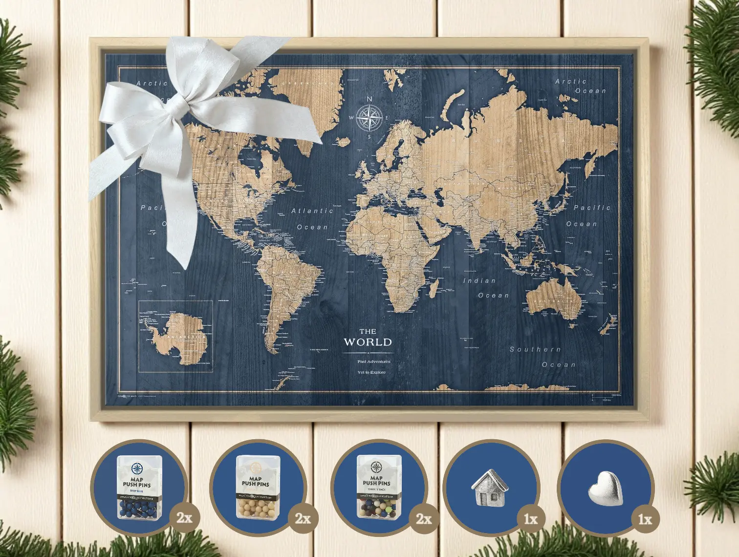 Deep-Sea Drift World Map Bundle Conquest Maps LLC