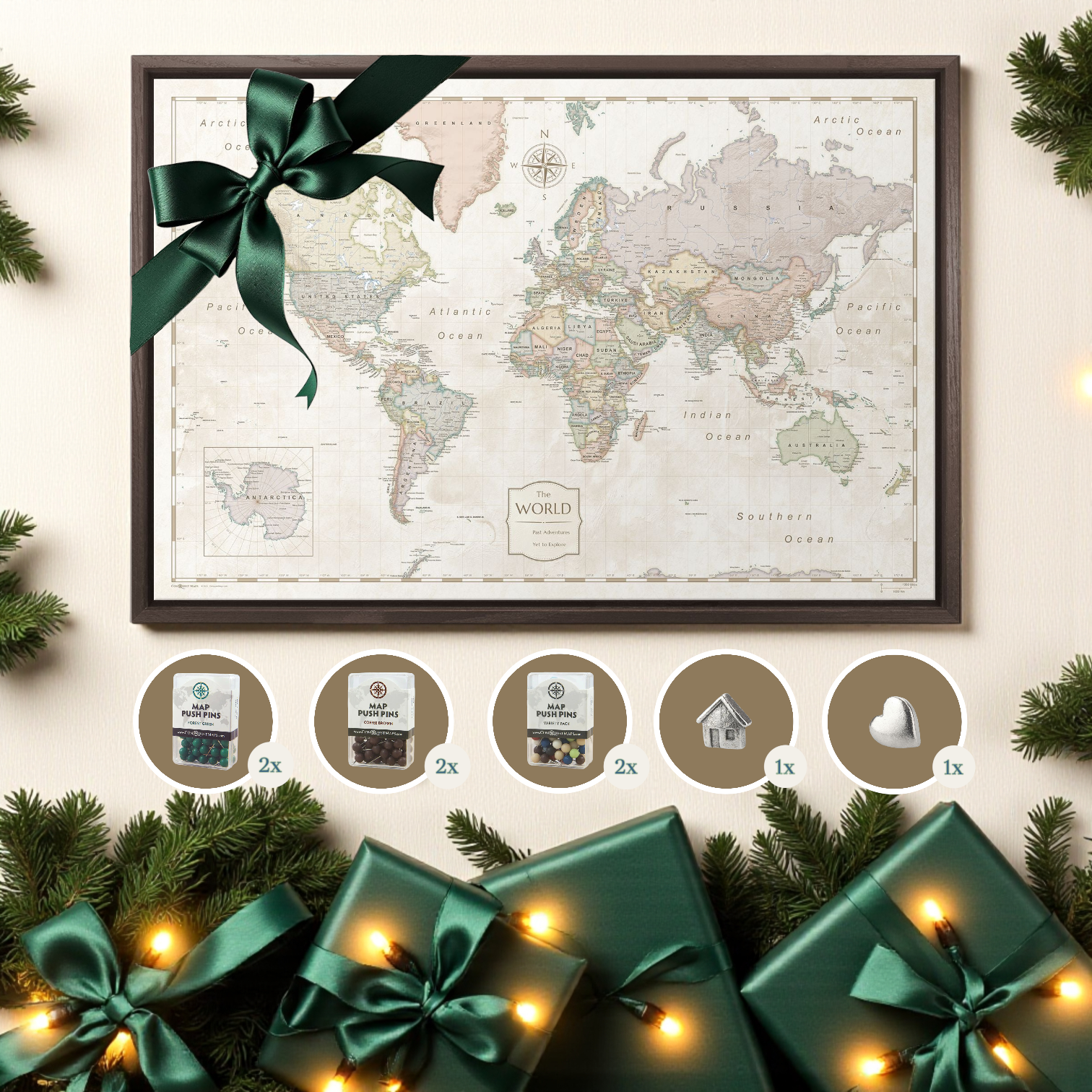 Desert Sunrise World Map Bundle Conquest Maps LLC