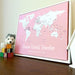 Push Pin Mini World Map - Prism Color Series CM Pin Board