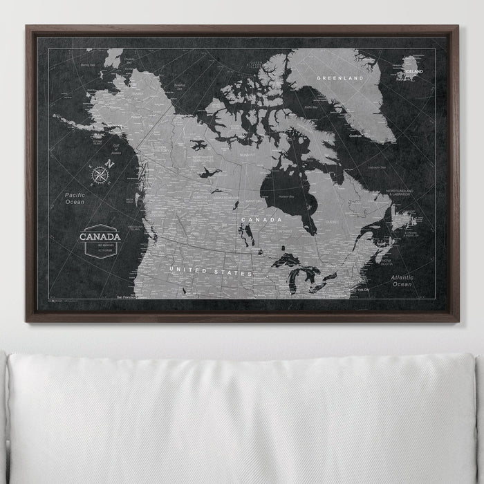 Push Pin Canada Map (Pin Board) - Modern Slate