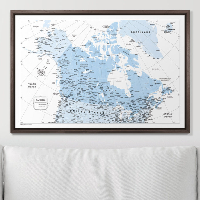 Push Pin Canada Map (Pin Board) - Light Blue Color Splash CM Pin Board