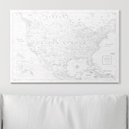 Push Pin USA Map (Pin Board) - Classic Marble CM Pin Board