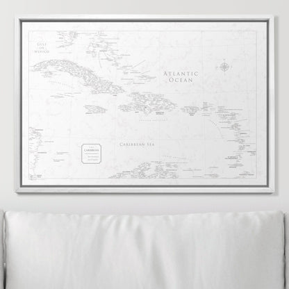 Push Pin Caribbean Map (Pin Board) - Classic Marble CM Pin Board