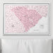 Push Pin South Carolina Map (Pin Board) - Pink Color Splash CM Pin Board