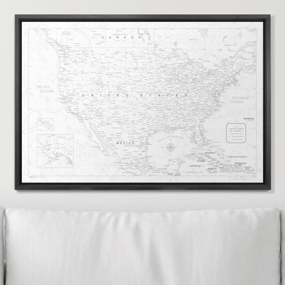 Push Pin USA Map (Pin Board) - Classic Marble CM Pin Board
