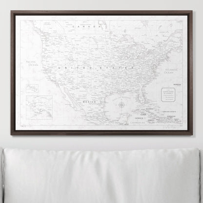 Push Pin USA Map (Pin Board) - Classic Marble CM Pin Board