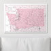 Push Pin Washington Map (Pin Board) - Pink Color Splash CM Pin Board