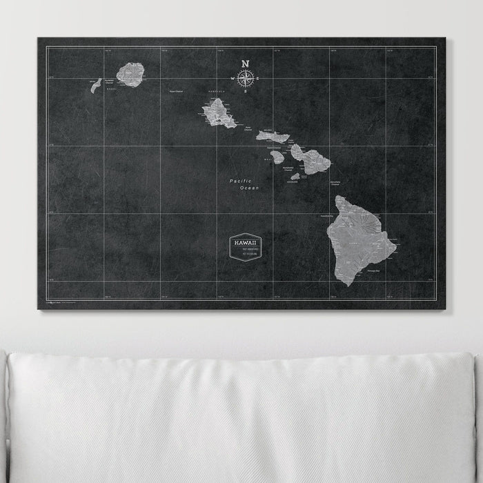 Push Pin Hawaii Map (Pin Board) - Modern Slate