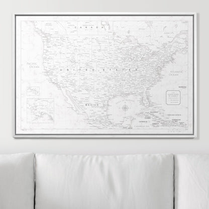 Push Pin USA Map (Pin Board) - Classic Marble CM Pin Board