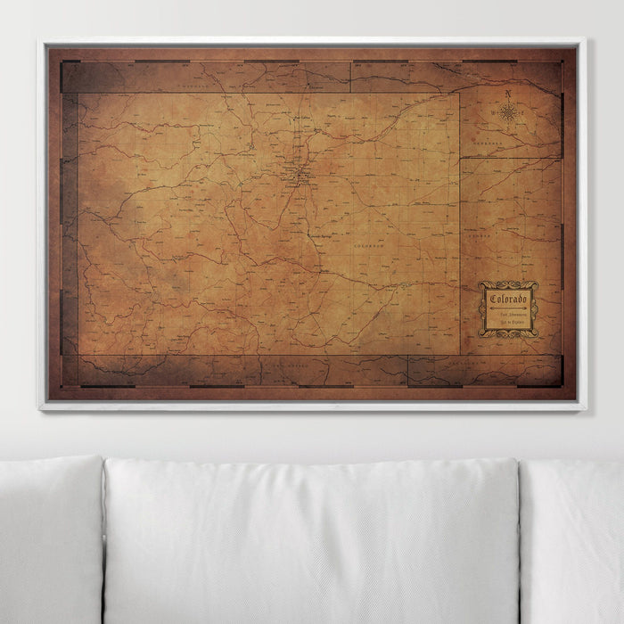 Push Pin Colorado Map (Pin Board) - Golden Aged CM Pin Board