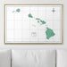 Push Pin Hawaii Map (Pin Board) - Green Color Splash CM Pin Board