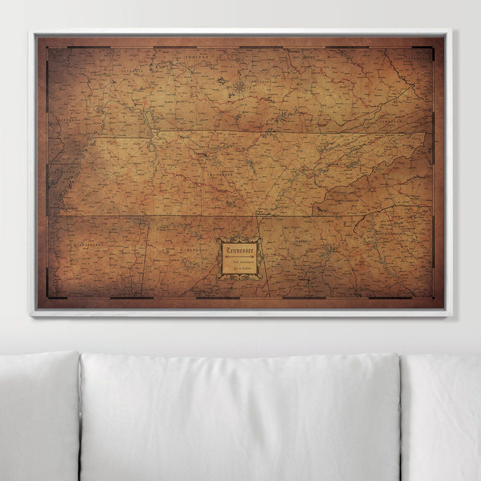 Push Pin Tennessee Map (Pin Board) - Golden Aged CM Pin Board