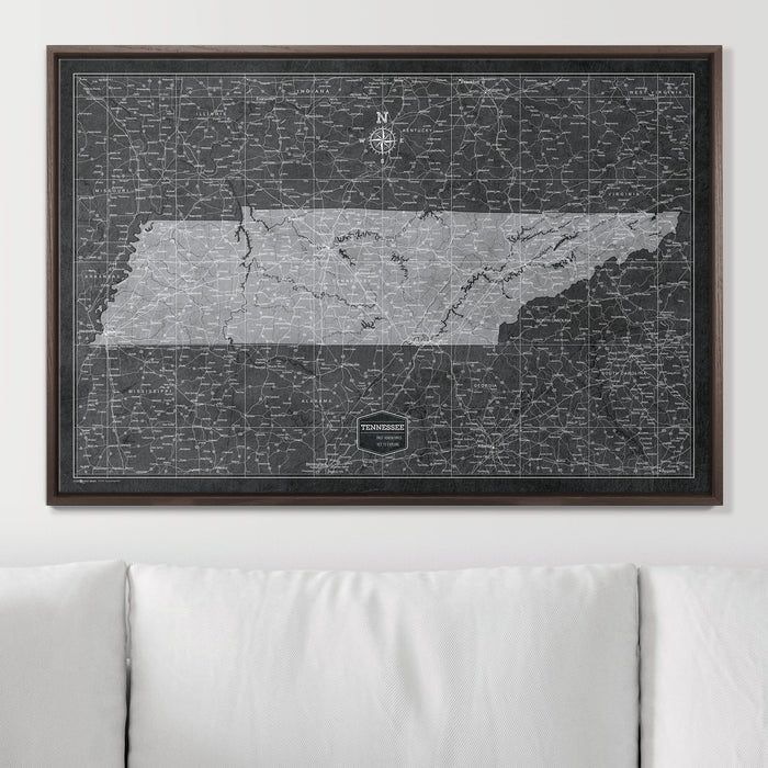 Push Pin Tennessee Map (Pin Board) - Modern Slate