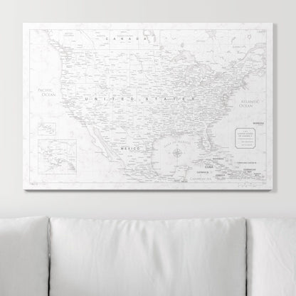 Push Pin USA Map (Pin Board) - Classic Marble CM Pin Board