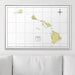 Push Pin Hawaii Map (Pin Board) - Yellow Color Splash CM Pin Board