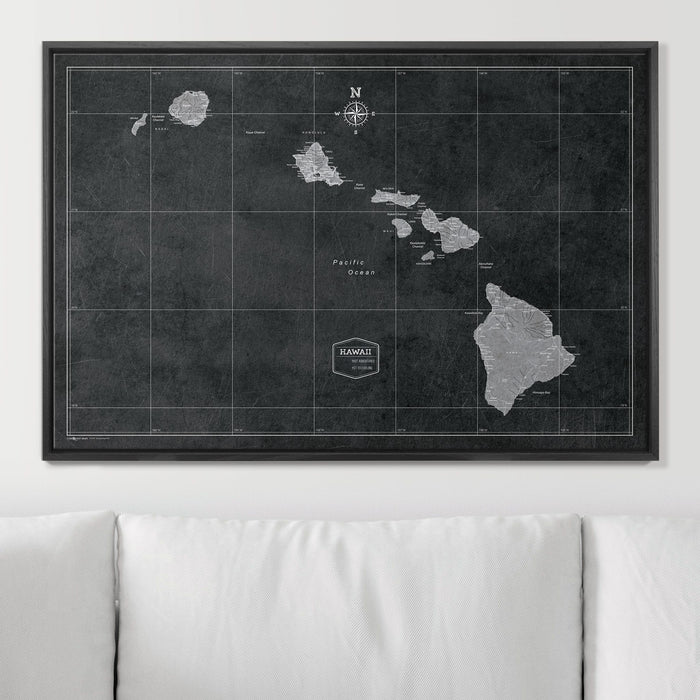 Push Pin Hawaii Map (Pin Board) - Modern Slate