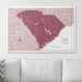 Push Pin South Carolina Map (Pin Board) - Burgundy Color Splash CM Pin Board