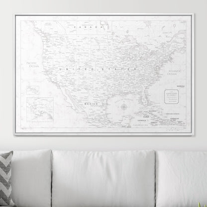 Push Pin USA Map (Pin Board) - Classic Marble CM Pin Board