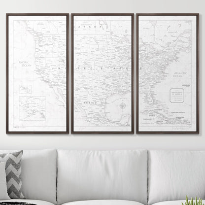 Push Pin USA Map (Pin Board) - Classic Marble CM Pin Board