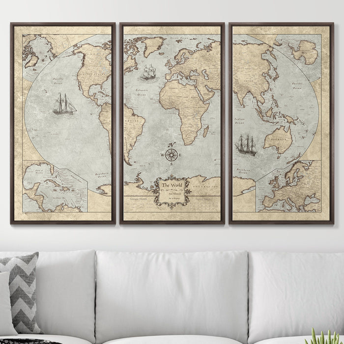 Tableau en liège - painted world [cork map]-90x60 A1-Pinnwand187 - Conforama
