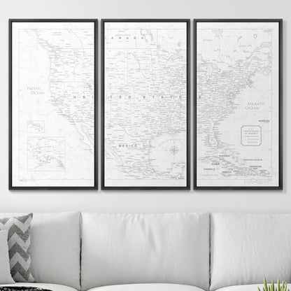 Push Pin USA Map (Pin Board) - Classic Marble CM Pin Board