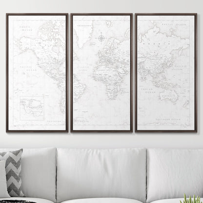 Push Pin World Map (Pin Board) - Classic Marble CM Pin Board