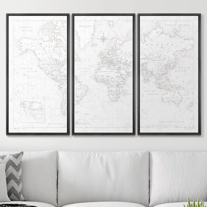 Push Pin World Map (Pin Board) - Classic Marble CM Pin Board