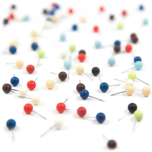 Push Pins Map Tacks 1000-Pack Assorted Color Round Head Push Pins with  Stainless Point for Travel Map