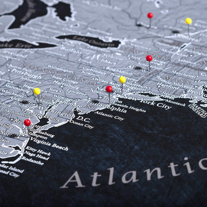 Push Pin USA Map (Pin Board) - The Night Voyager - Essentials Collection