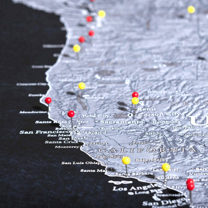 Push Pin USA Map (Pin Board) - The Night Voyager - Essentials Collection