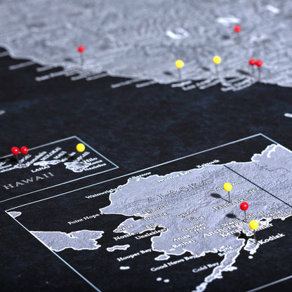 Push Pin USA Map (Pin Board) - The Night Voyager - Essentials Collection