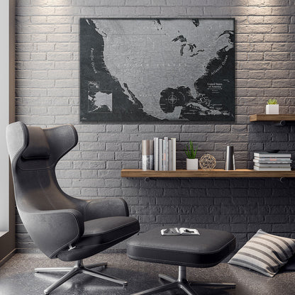 Push Pin USA Map (Pin Board) - The Night Voyager - Essentials Collection